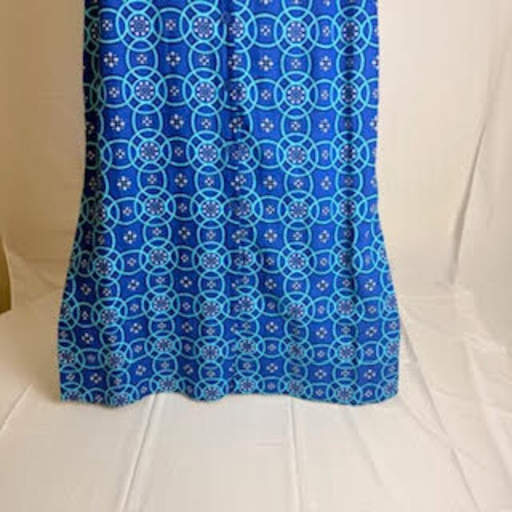 Liz Claiborne AmeriMark Blue Geometric Sleeveless Maxi Dress NWT Size X-Large - Picture 4 of 8